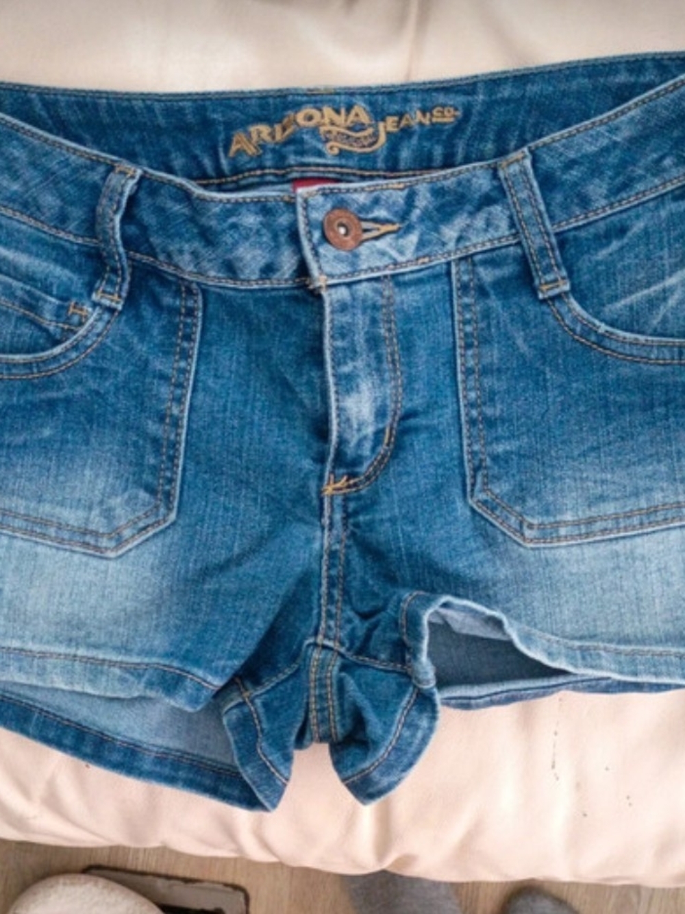 Arizona Jean Company Distressed Blue Denim Shorts